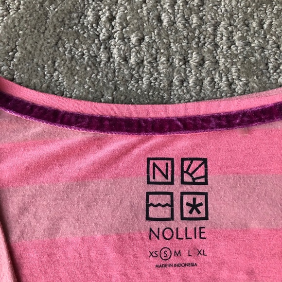 EUC Nollie Pink Ombré V Neck Short Sleeve T-Shirt - Picture 7 of 9